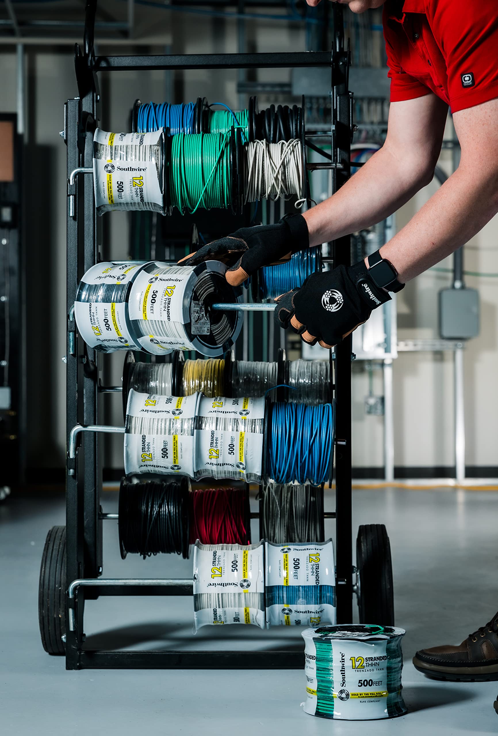 10 AWG THHN Stranded Copper Wire - 500 ft Blue - Electrical Wiring for Home, Garage & DIY Projects