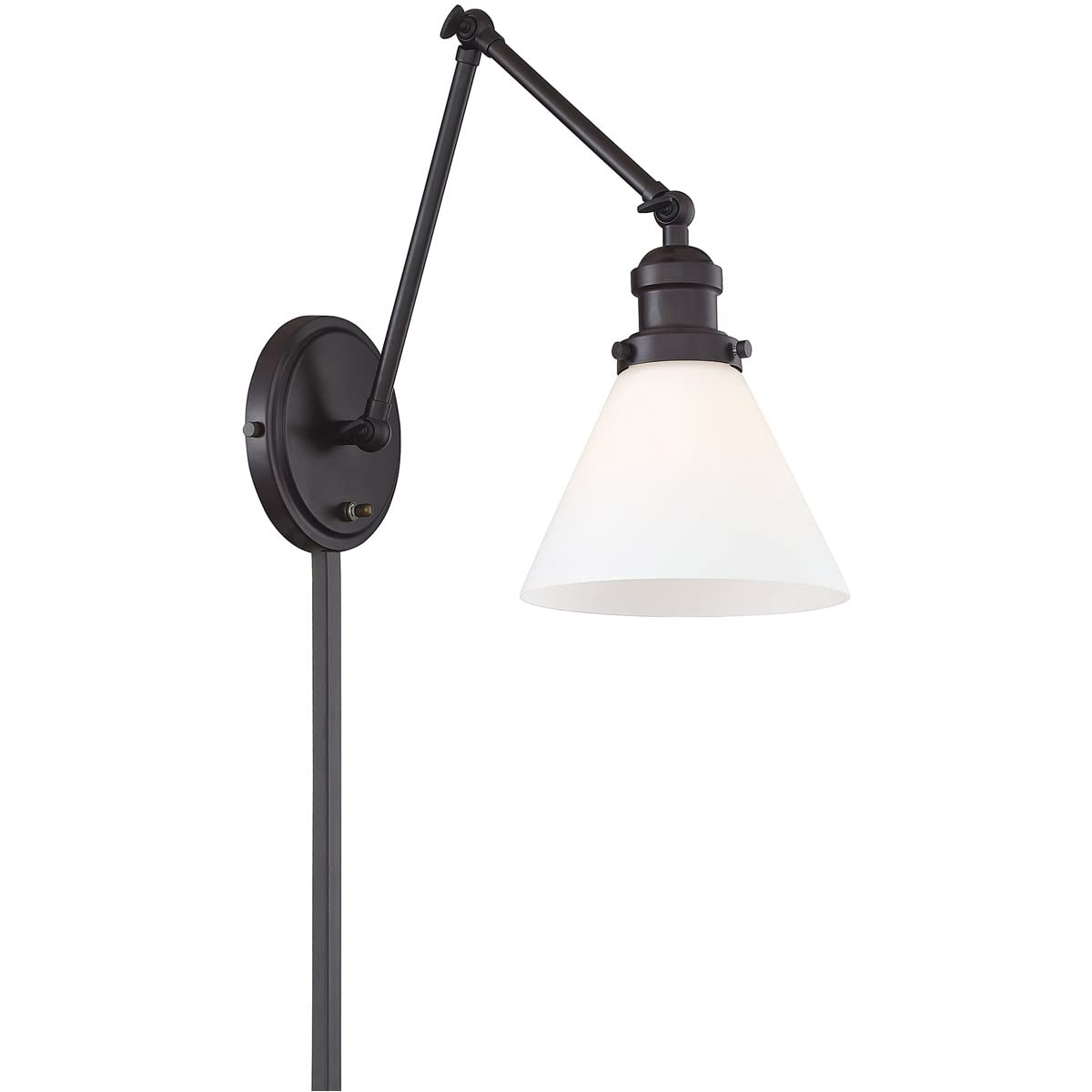 Spark & Spruce Colfax 1-Light 7-Inch Oil Rubbed Bronze Wall Sconce - Vintage Style Bathroom Lighting for Bedroom, Hallway & Entryway