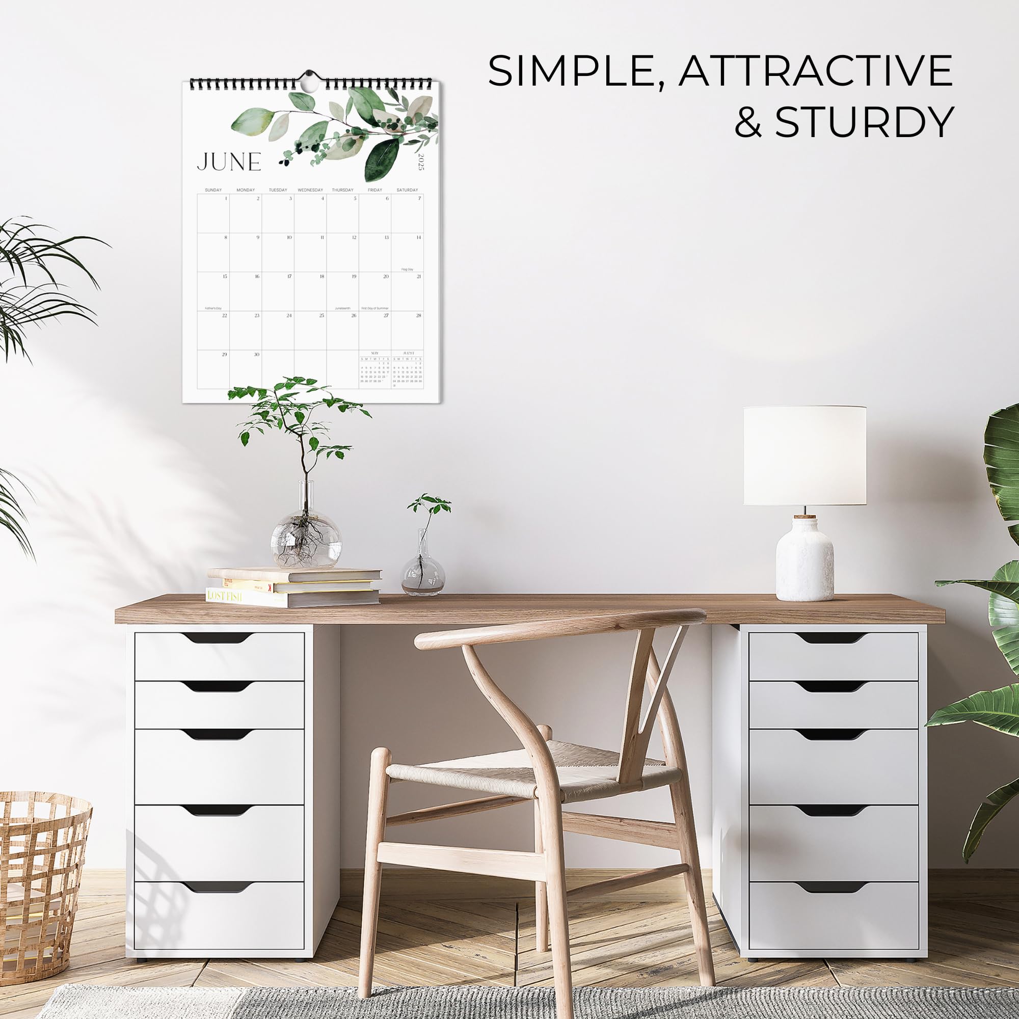 2025-2026 Modern Greenery Wall Calendar | January 2025 to July 2026 | Stylish Home & Office Planner | Perfect for Scheduling, Organization & Decoration | Ideal for Home, Office, Classroom & Gift Giving
