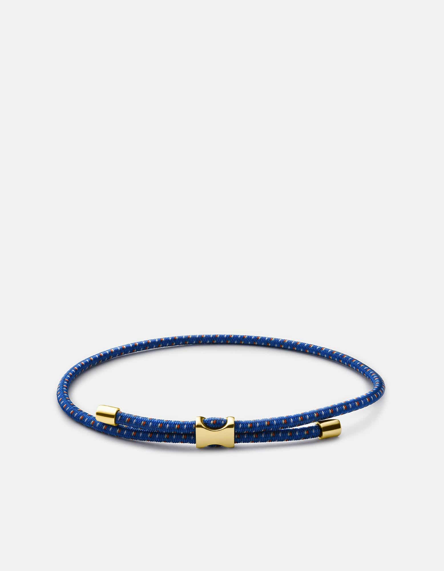 Orson Pull Bungee Rope Bracelet - Gold Vermeil Adjustable Stretch Cord Bracelet for Men & Women | Perfect for Outdoor Activities, Workouts & Everyday Wear