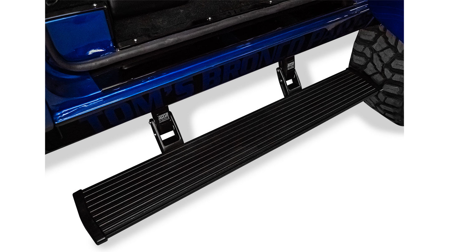 2021-2024 Ford Bronco AMP Research Plug & Play Power Running Boards - Easy Installation & Enhanced Access for Off-Road Adventures