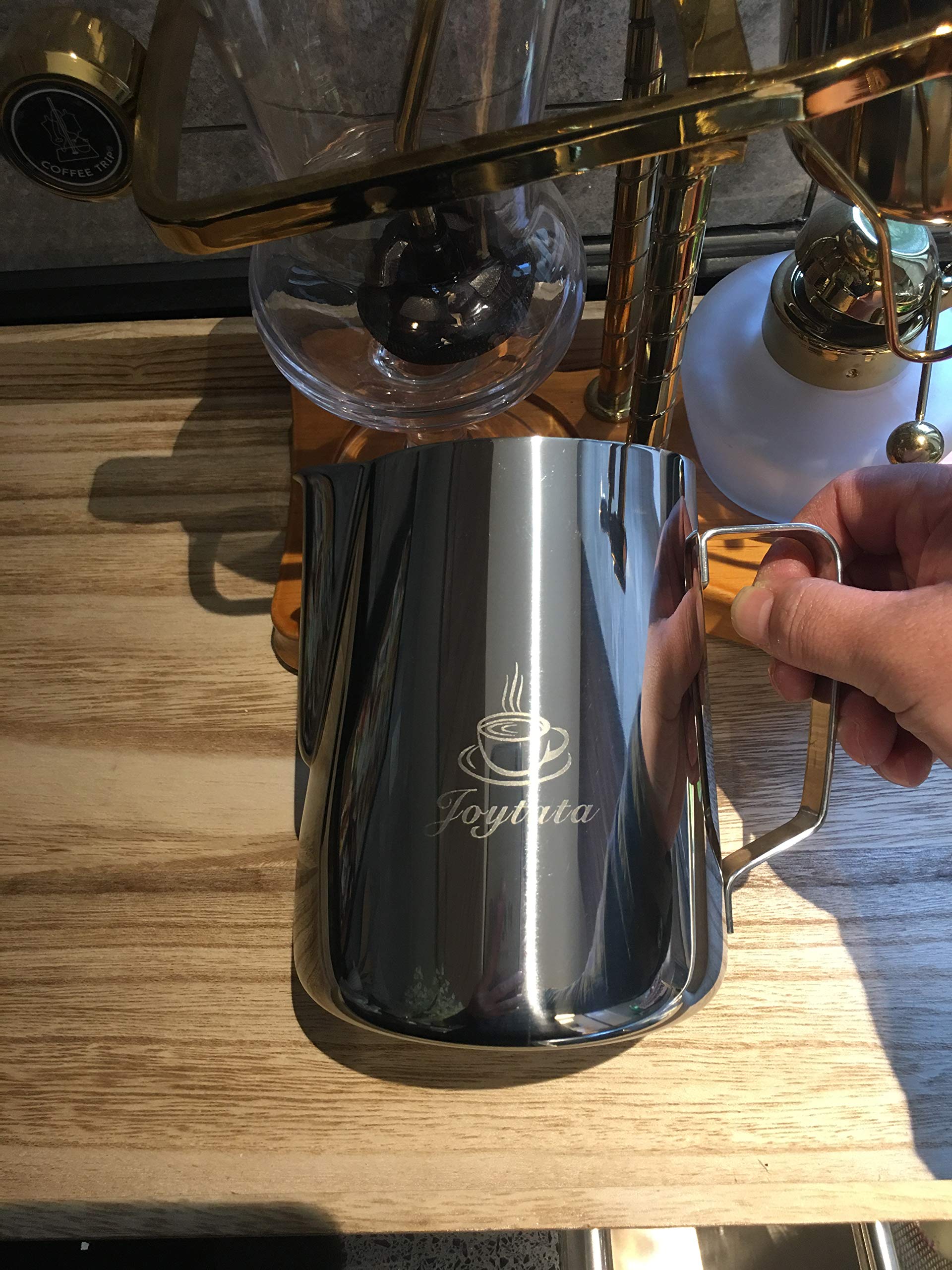 Premium 32oz Stainless Steel Milk Frothing Pitcher for Espresso & Latte Art - Barista-Grade 900ml Milk Frother Cup for Perfect Coffee Foam - Ideal for Home Baristas & Coffee Shops