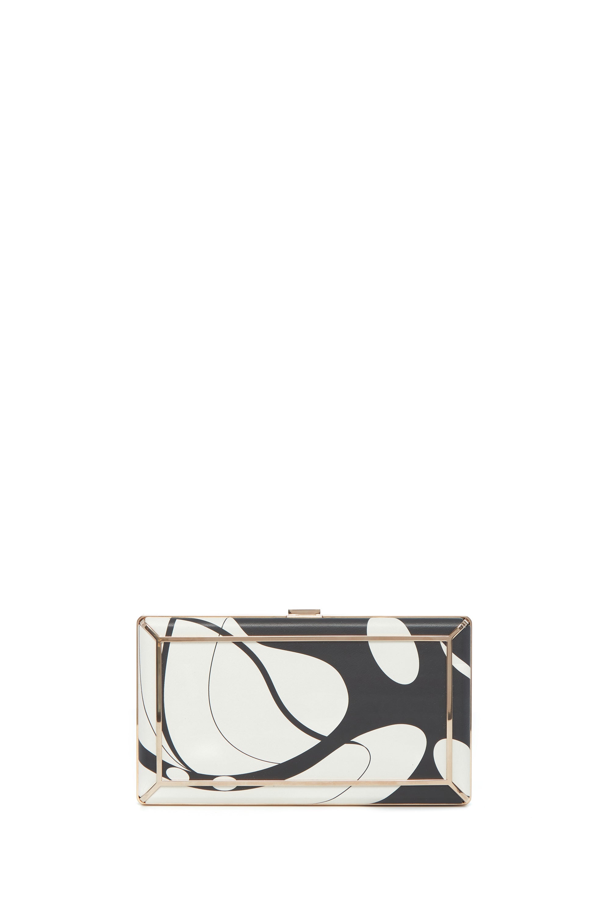 Luxury Callas Clutch Bag in Black & Ivory Nappa Leather - Elegant Women's Evening Clutch for Parties, Weddings & Special Occasions
