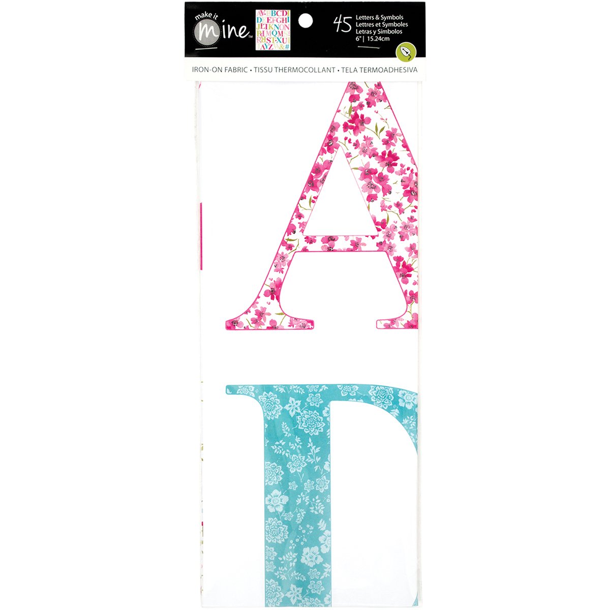 Alphabet Uppercase Iron-On Fabric Letters & Symbols for DIY Crafts - Sweet Style for T-Shirts, Bags, and Home Decor Projects