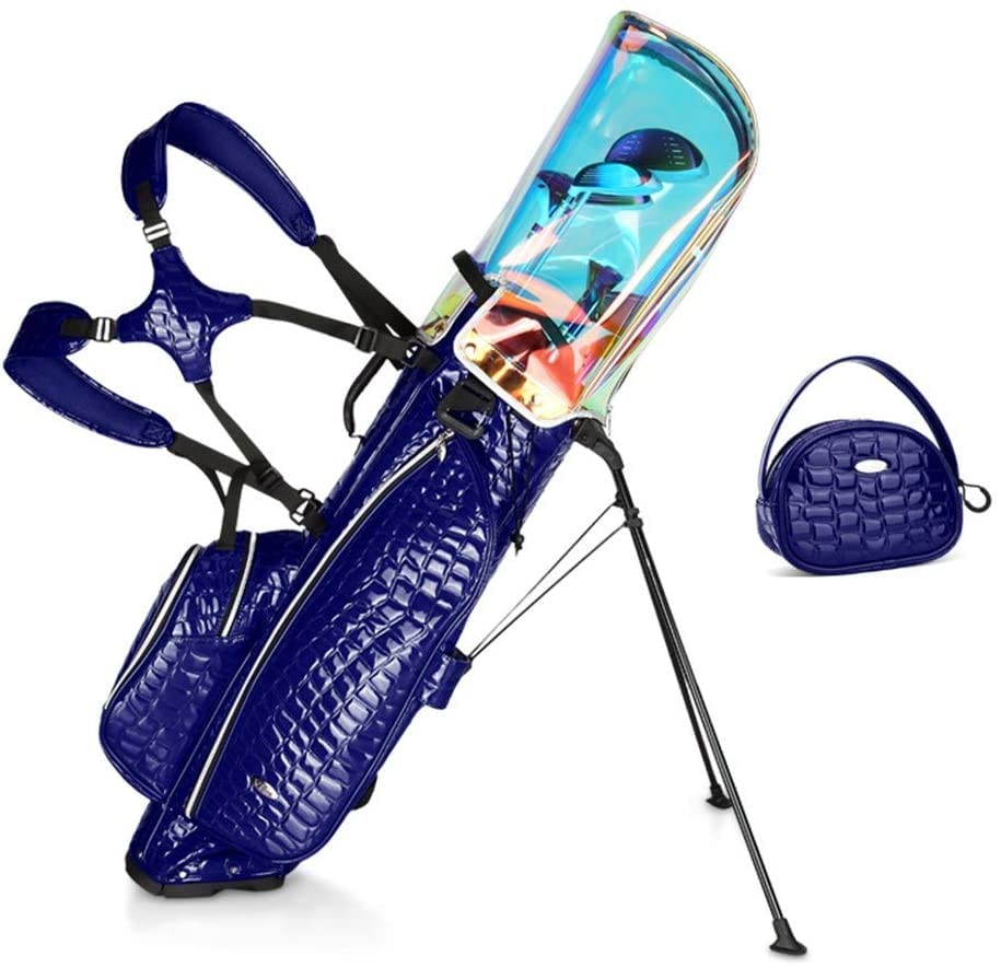Lightweight Golf Stand Bag - Easy to Carry & Durable Pitch Golf Bag for Men & Women | Portable Sunday Golf Bag for Course & Travel | Eco-Friendly Design (Blue) - Perfect for Weekend Golfers & Vacation Trips