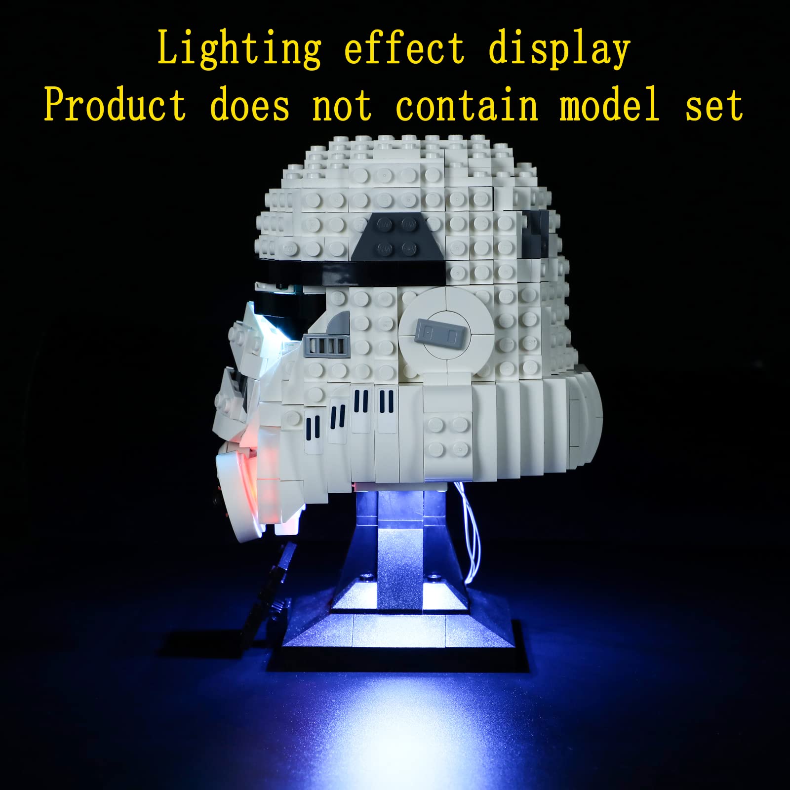 GEAMENT LED Lighting Kit for Lego Star Wars Stormtrooper Helmet 75276 - DIY Light Up Brick Model Accessory (Helmet Not Included) | Perfect for Display, Cosplay, and Star Wars Fan Collections