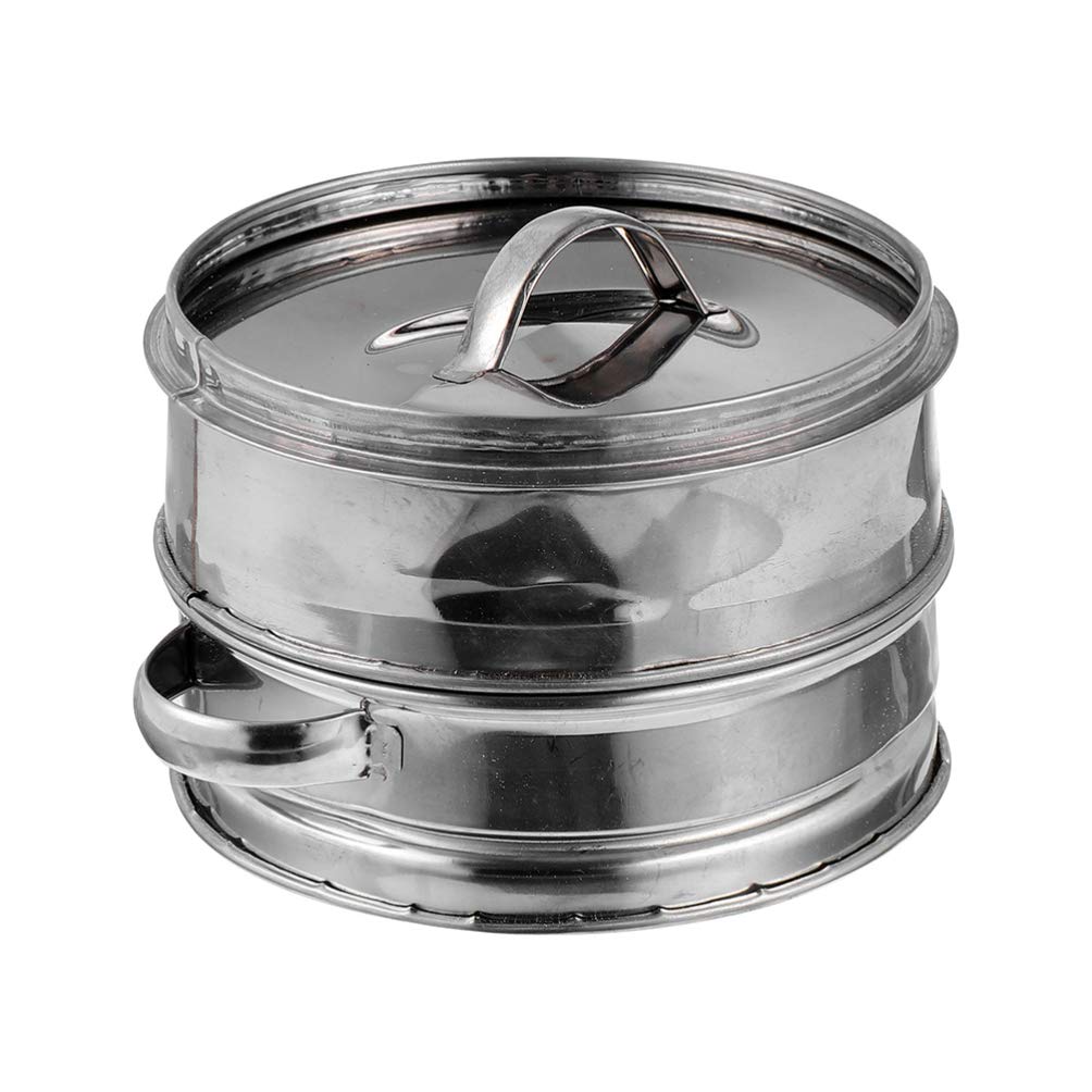 DOITOOL 2-Tier Stainless Steel Steamer Pot with Insert Basket & Lid - 16.5cm Vegetable Food Cookware for Healthy Cooking | Perfect for Steaming Vegetables, Seafood & Dumplings