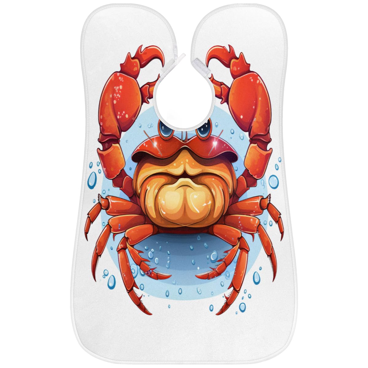 Cartoon Crab Beard Shaving Bib for Men - Waterproof Makeup & Hair Dye Apron, Barber Cape for Haircut, Beard Trimming & Styling - Perfect for Salon, Home Grooming & Gift Giving