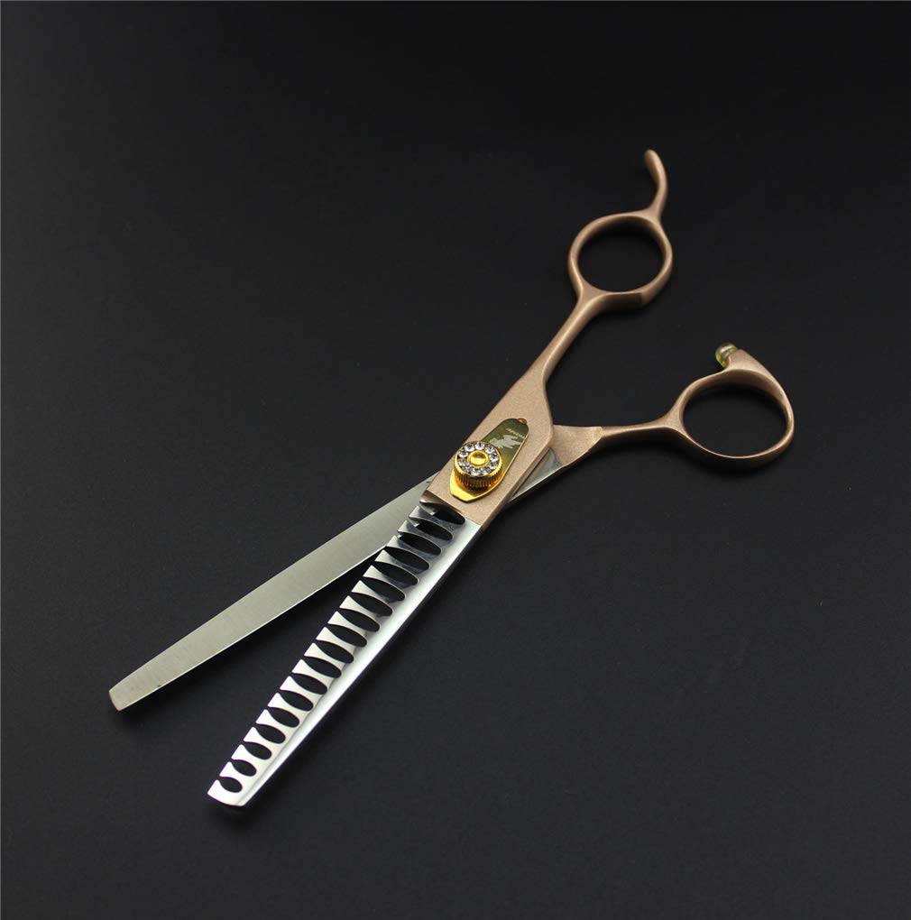 Professional 7.0 Inch Stainless Steel Pet Grooming Scissors Set - Sharp Dog & Cat Grooming Shears with Comb Kit for Precise Hair Trimming at Home or Salon