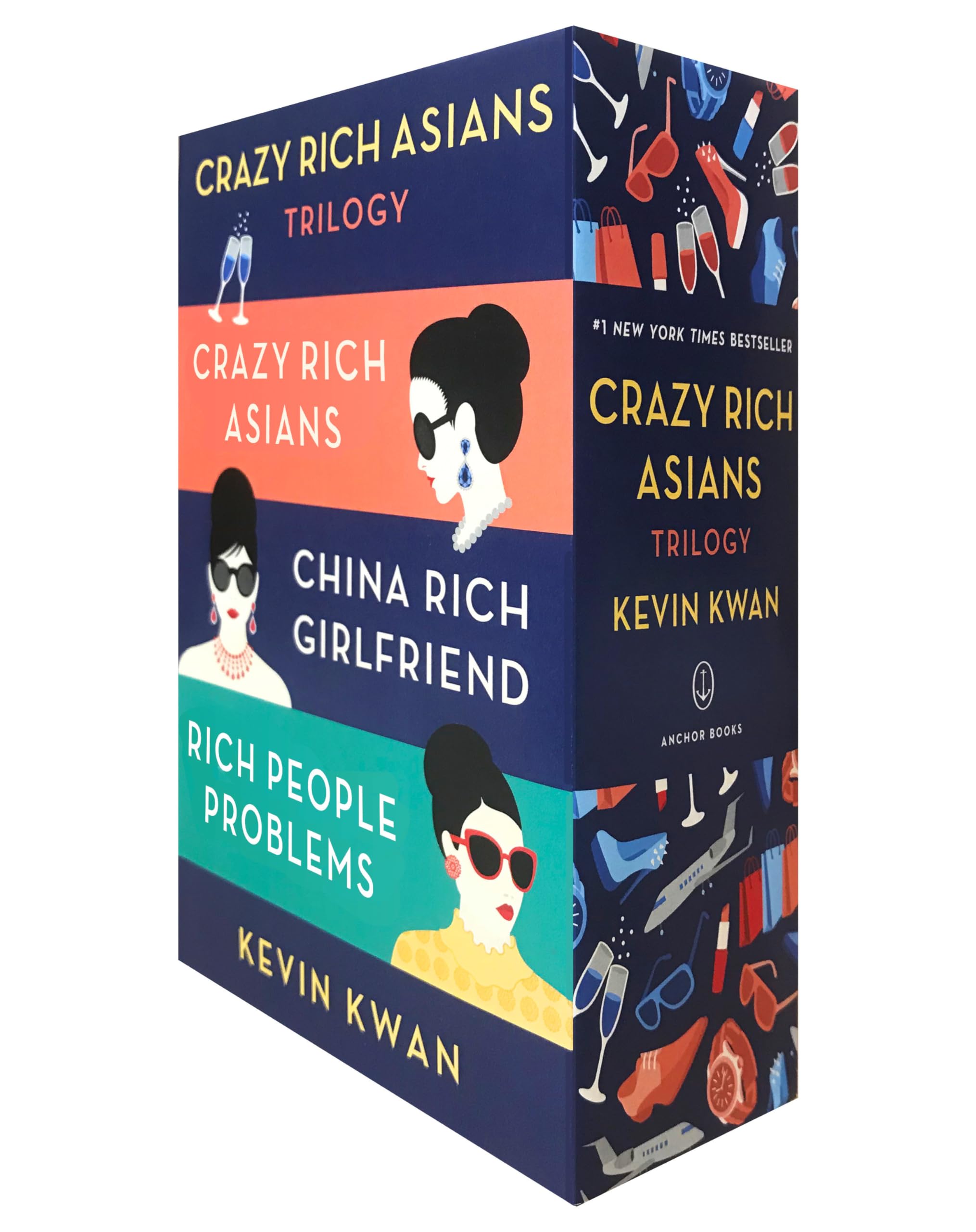 The Crazy Rich Asians Trilogy Box Set - Complete 3-Book Series by Kevin Kwan | Perfect for Book Clubs, Gifts & Asian American Literature Fans