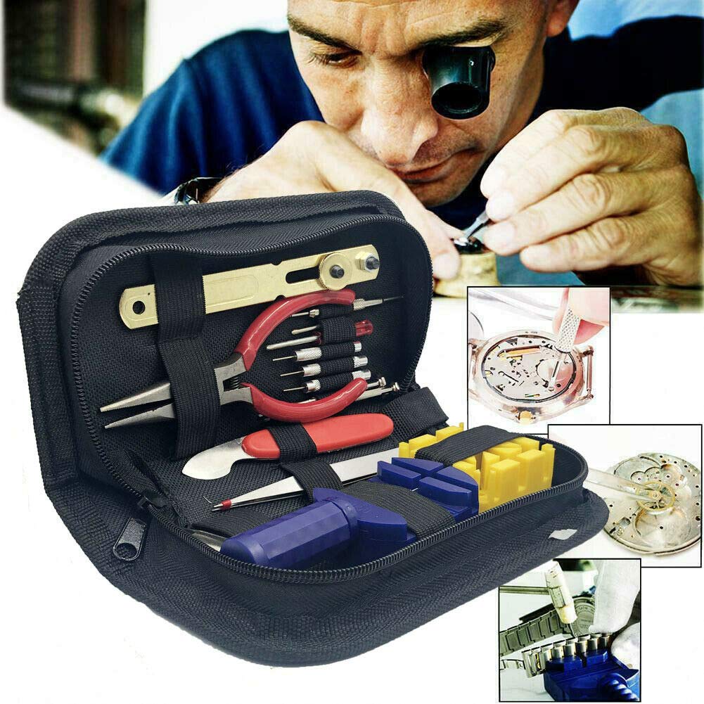 16Pcs Professional Watch Repair Tool Kit - Spring Bar Remover, Case Opener & Link Remover Set for Watch Band Adjustment & Maintenance | Perfect for Watchmakers, Jewelers & DIY Enthusiasts