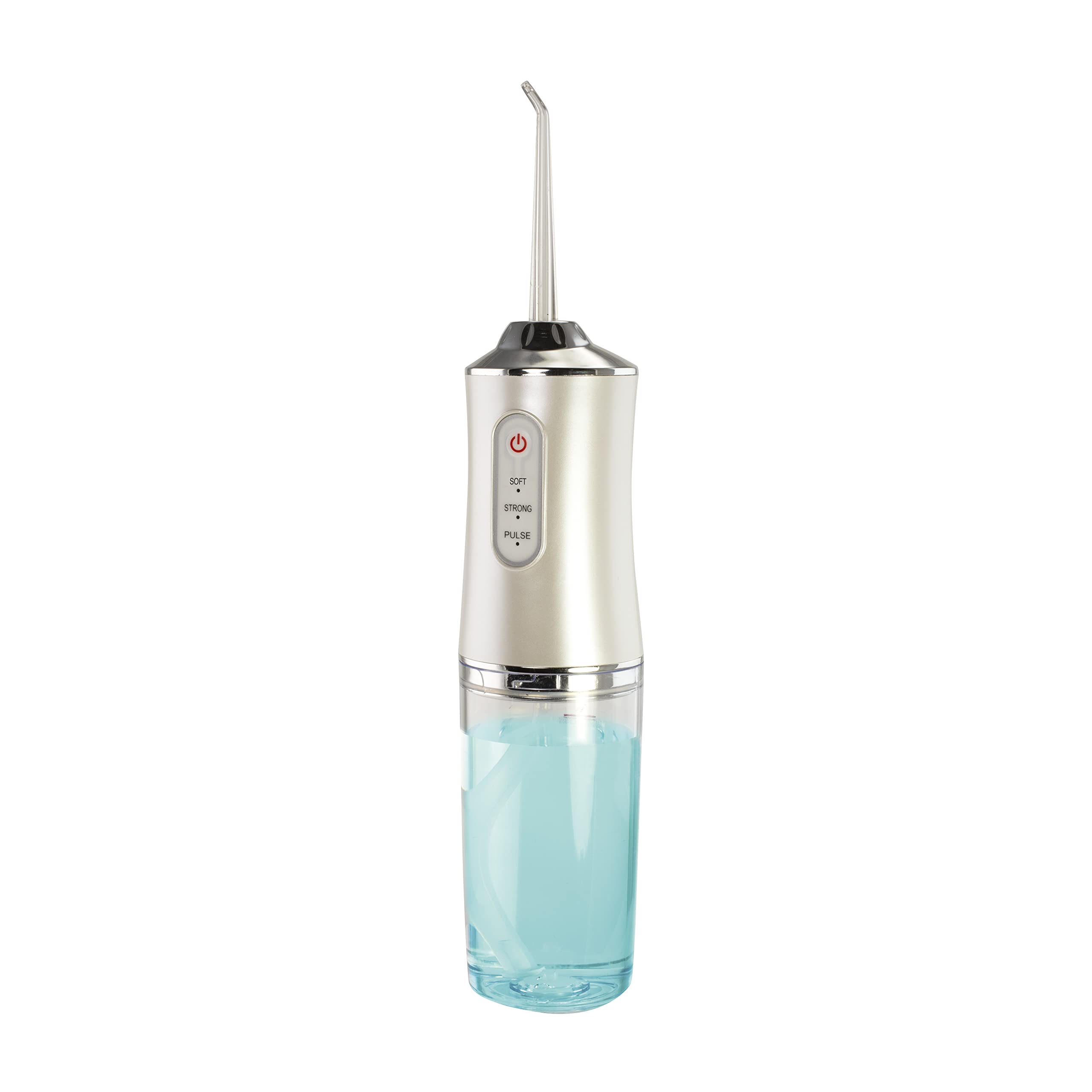 FineLife Cordless Water Flosser - Rechargeable Portable Dental Irrigator with 3 Cleaning Modes for Teeth Cleaning & Gum Care, Travel & Home Use (Silver)