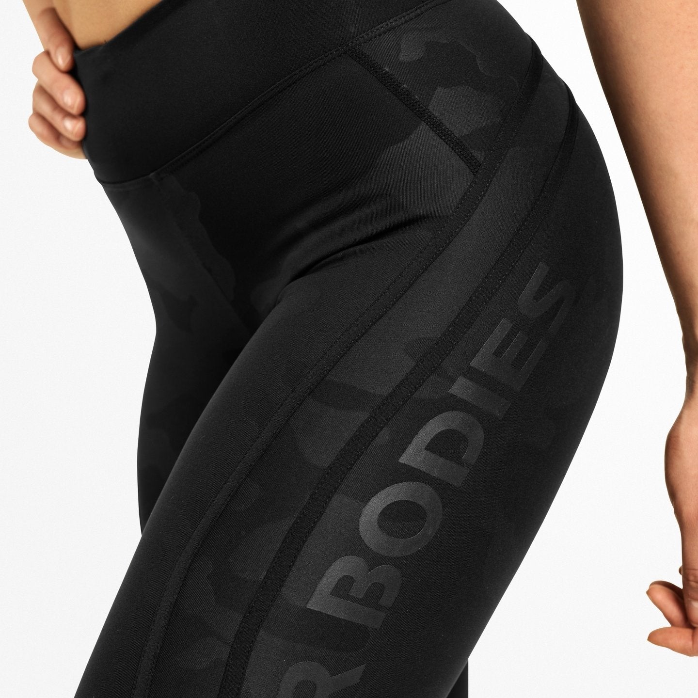 Better Bodies Camo High Waist Tights - Black Camo Print Workout Leggings for Women, Yoga, Running & Gym
