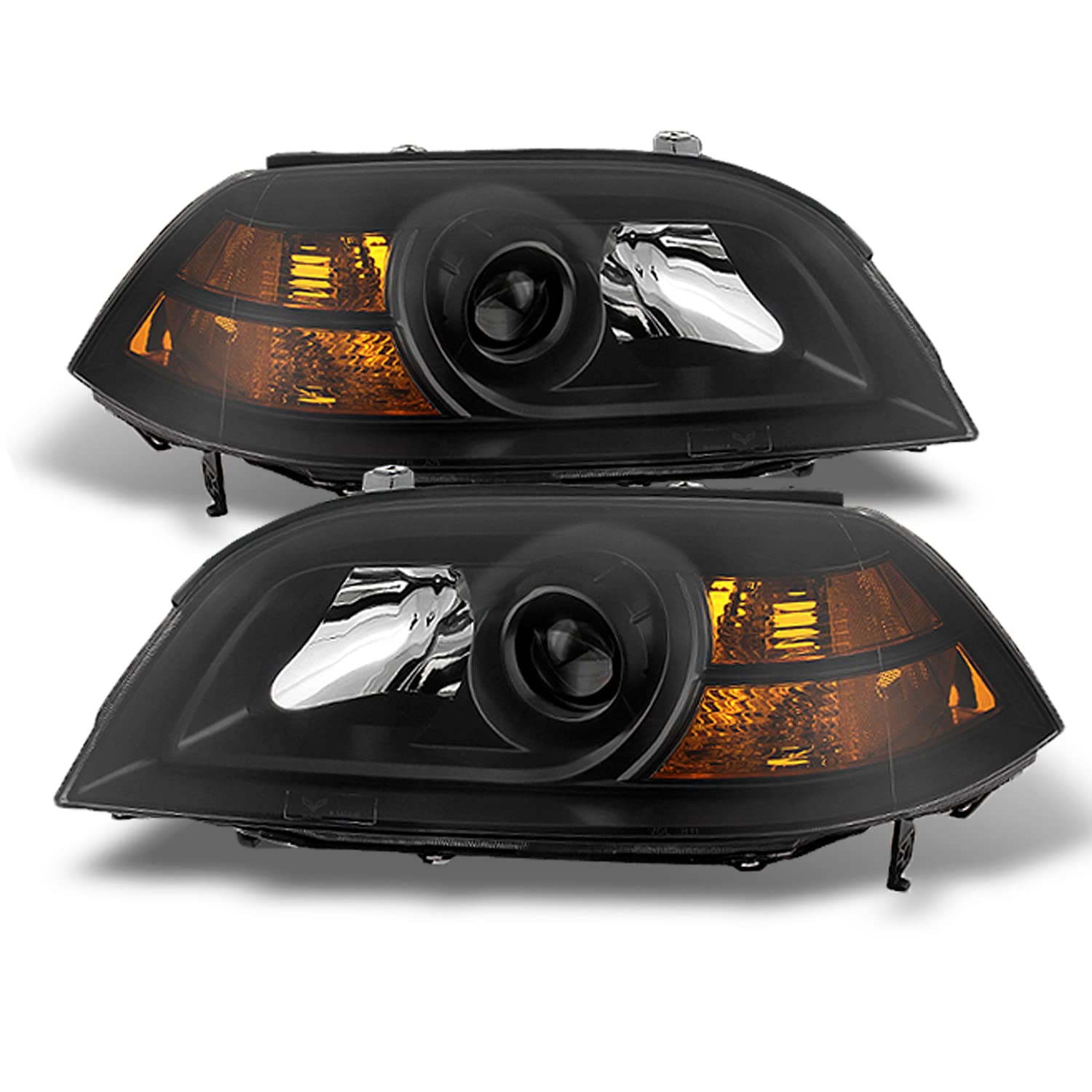 AKKON Direct Replacement Black Bezel Headlights for Acura MDX - Driver & Passenger Side Headlamps Pair (Perfect for Night Driving & Foggy Conditions)