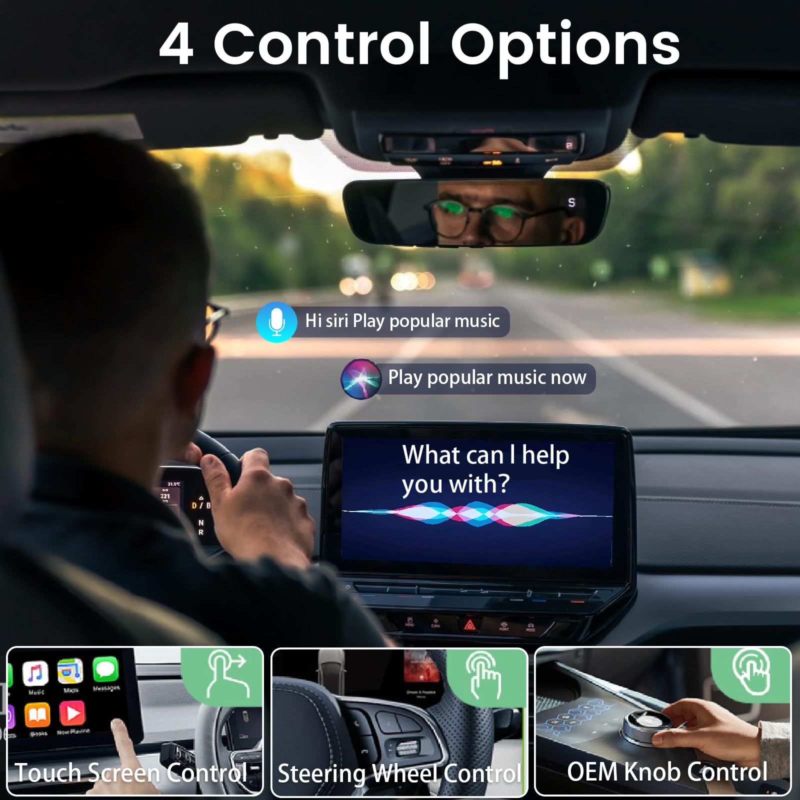 2025 Upgraded Wireless CarPlay Adapter - Plug & Play Apple CarPlay & Android Auto Dongle with Netflix/YouTube Support & TF Card Slot | For Seamless In-Car Entertainment & Navigation