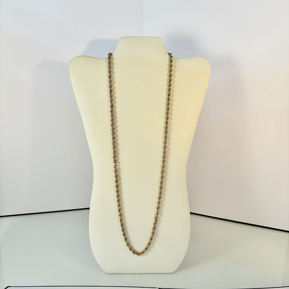 10K Yellow Gold Rope Chain Necklace 30 Inches - Durable & Stylish Jewelry for Men & Women - Perfect for Everyday Wear, Gifts & Special Occasions