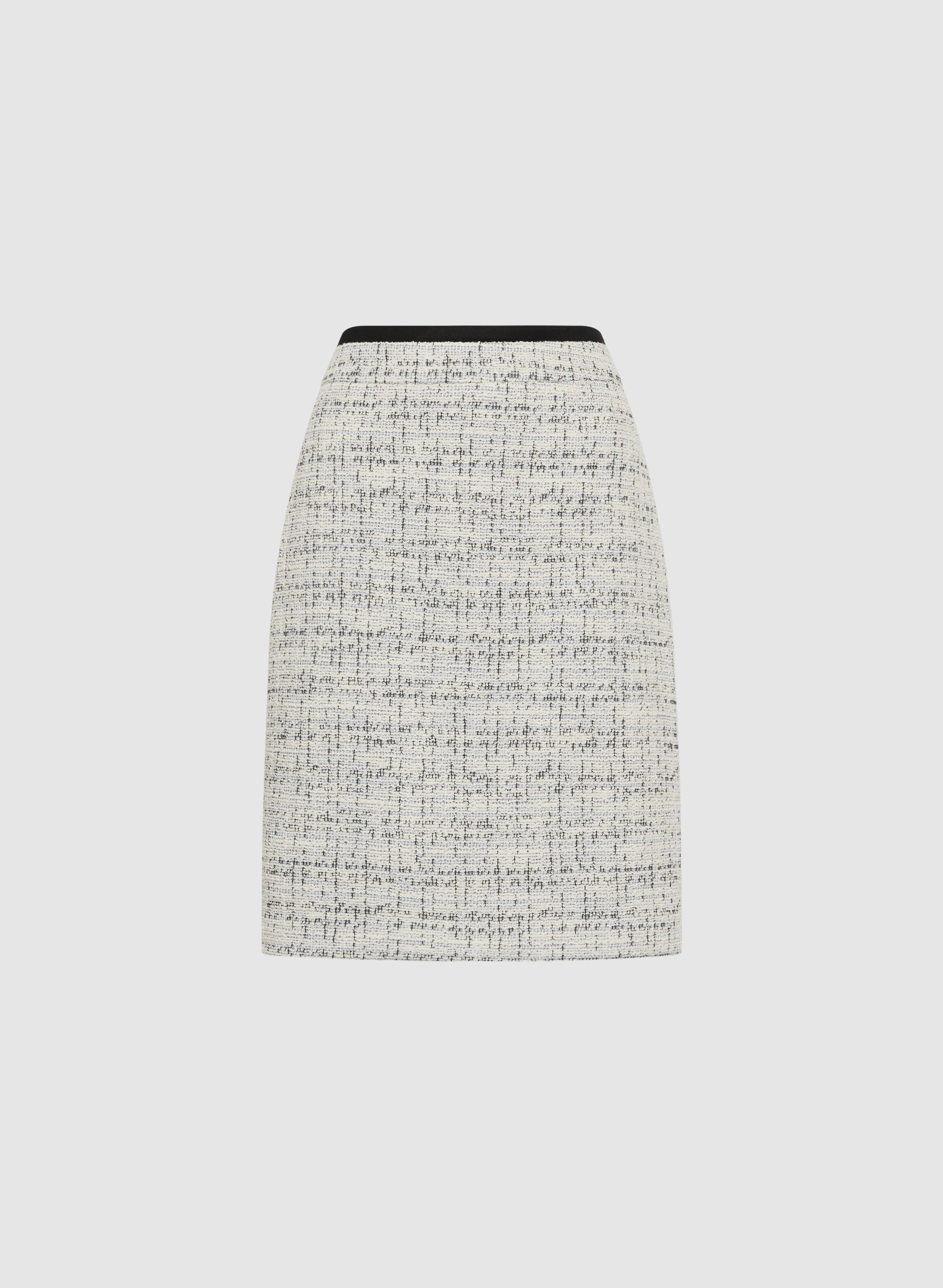 Stylish Contrast Trim Tweed Pencil Skirt for Women - Office Wear, Cocktail Party & Business Casual Outfits