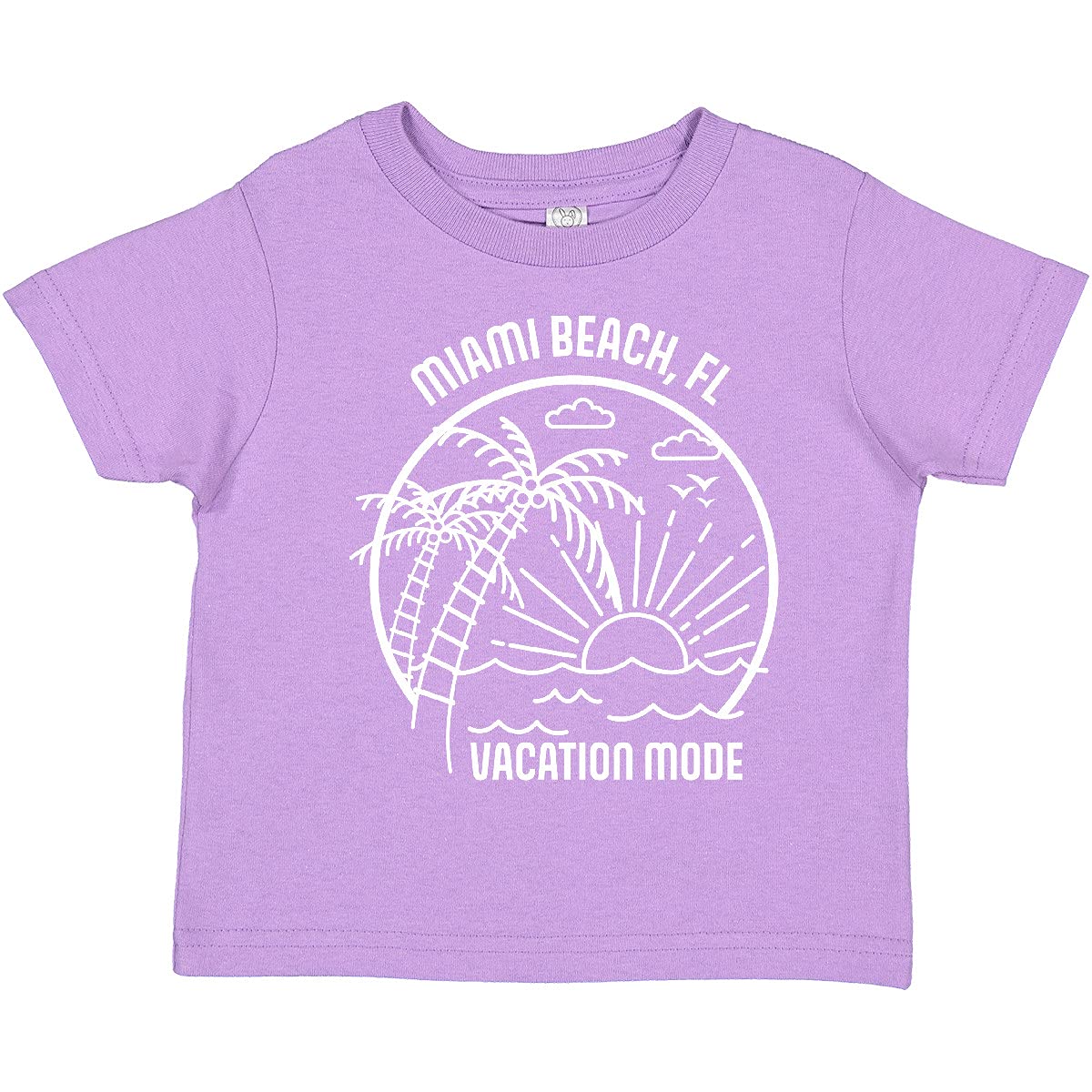 Inktastic Summer Vacation Mode Miami Beach Florida Toddler T-Shirt | Cute Florida Travel Graphic Tee for Boys & Girls | Beach Outing, Family Vacation, Tropical Holiday Outfit