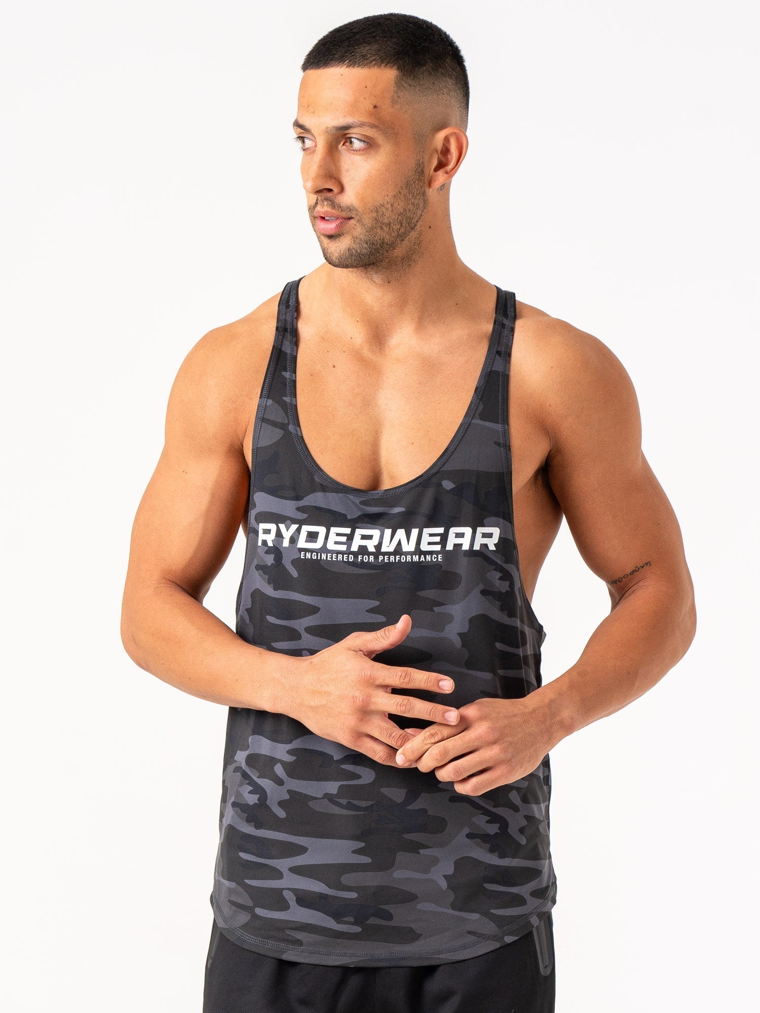 Energy Stringer Black Camo - High-Performance Sports Bra for Women | Perfect for Yoga, Running & Gym Workouts