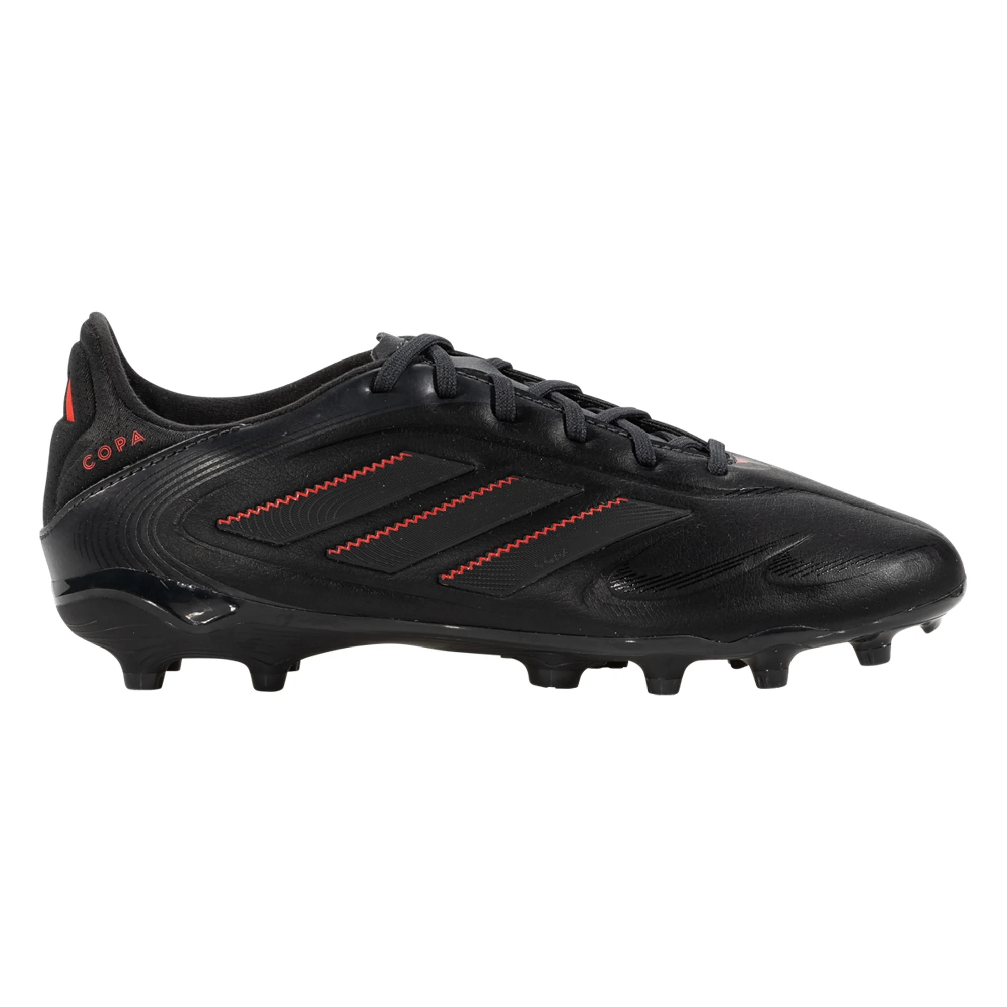 Adidas Jr. Copa Pure III League FG/MG Soccer Cleats for Kids - Black/Carbon/Lucid Red - Youth Football Shoes for Firm Ground & Artificial Turf - Perfect for Training & Matches