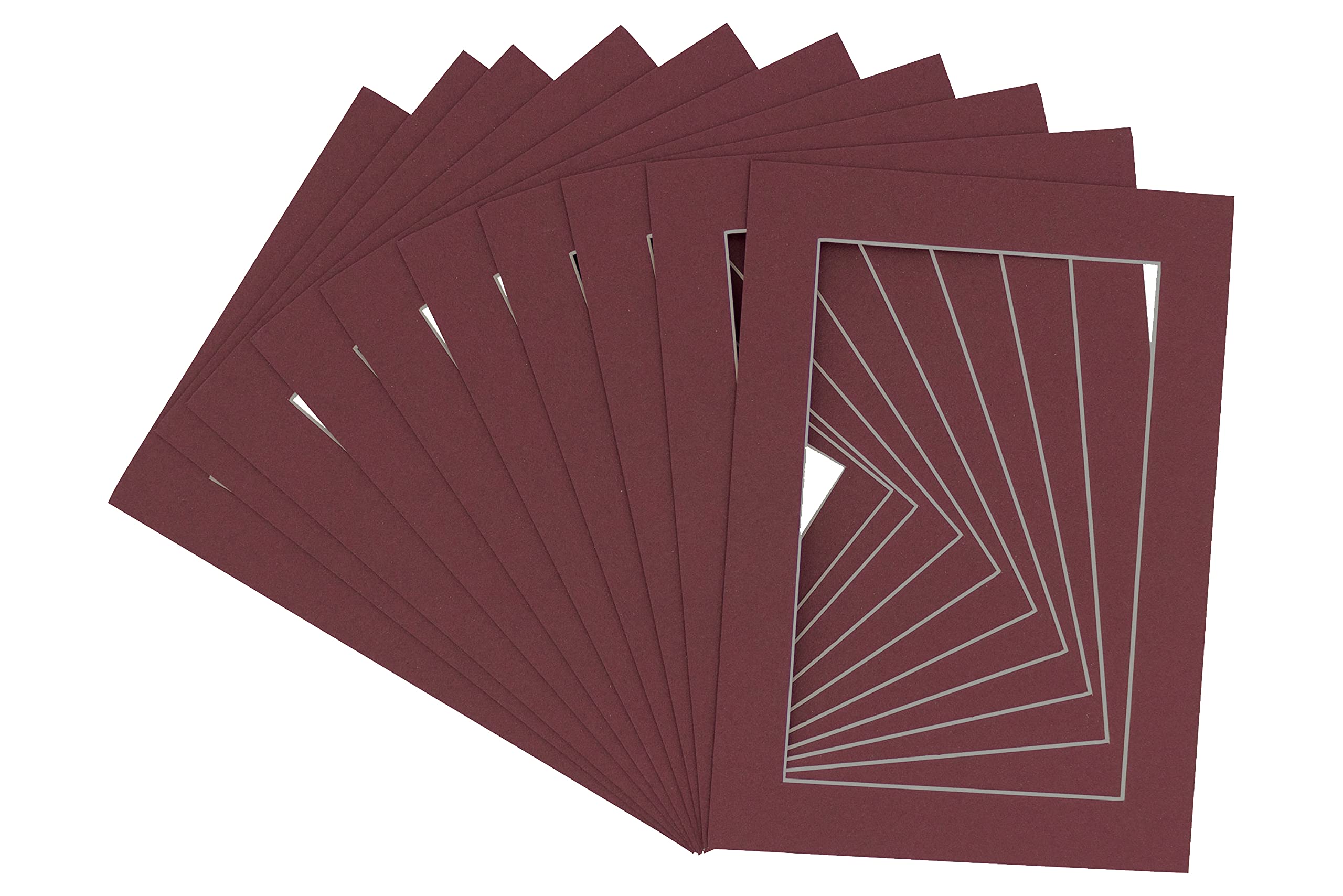 11x17 Mat Board for 8.5x11 Photos - Precut Maroon Acid-Free Picture Mat with Bevel Cut for 11x17 Frames - Perfect for Displaying Art, Certificates & Family Photos in Home or Office Decor