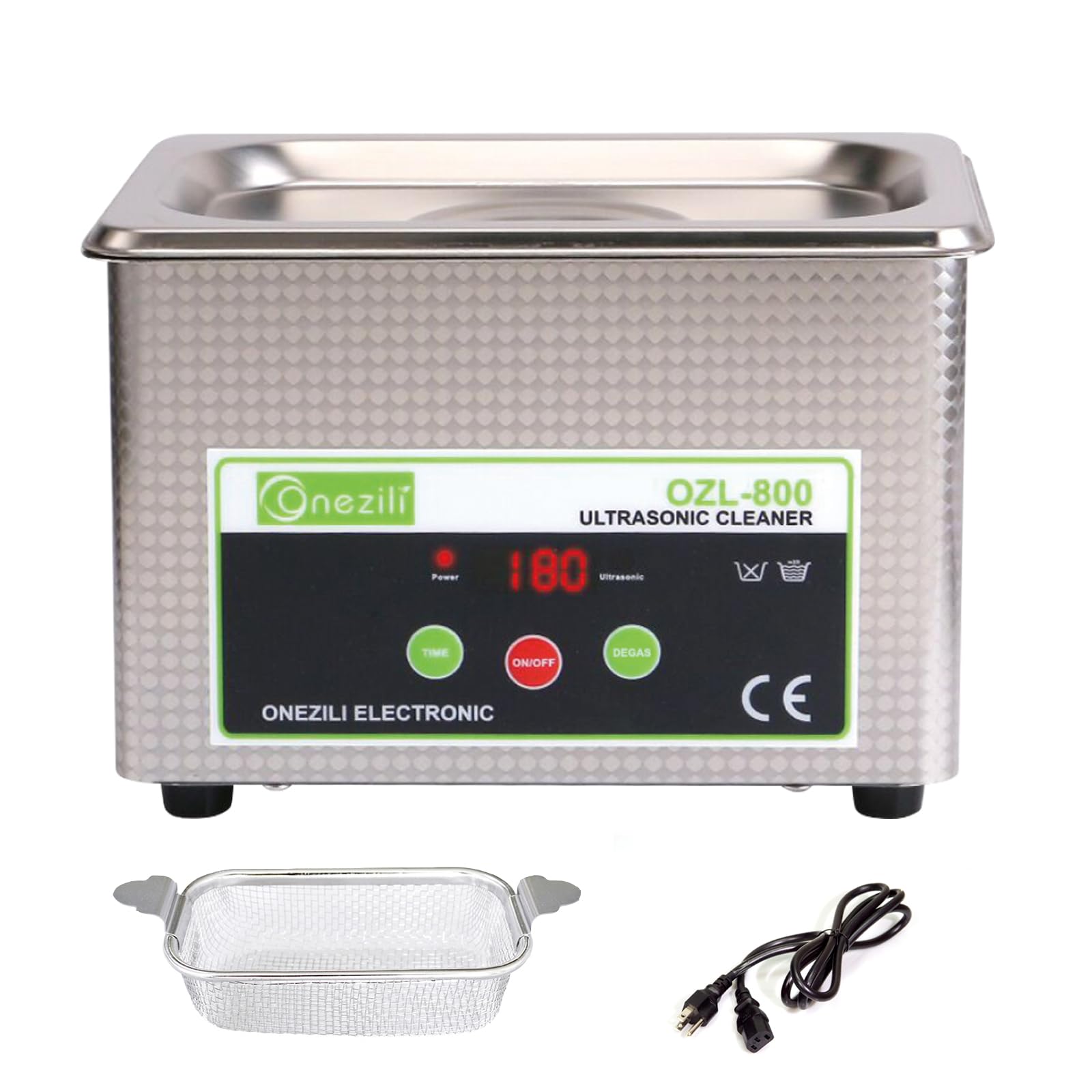 Professional Ultrasonic Cleaner Machine with Digital Timer - Smart Jewelry Cleaner for Rings, Necklaces, Eyeglasses, Watches, Dentures & Small Parts | Perfect for Home Jewelry Care, Optical Maintenance & Gun Cleaning