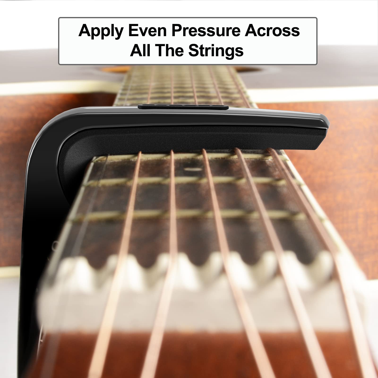Dulphee 3-in-1 Guitar Capo with Pick Holder & Free Picks - Universal Clamp for Acoustic, Electric Guitars, Ukulele, Mandolin, Banjo - Perfect for Live Performances, Practice & Studio Recording