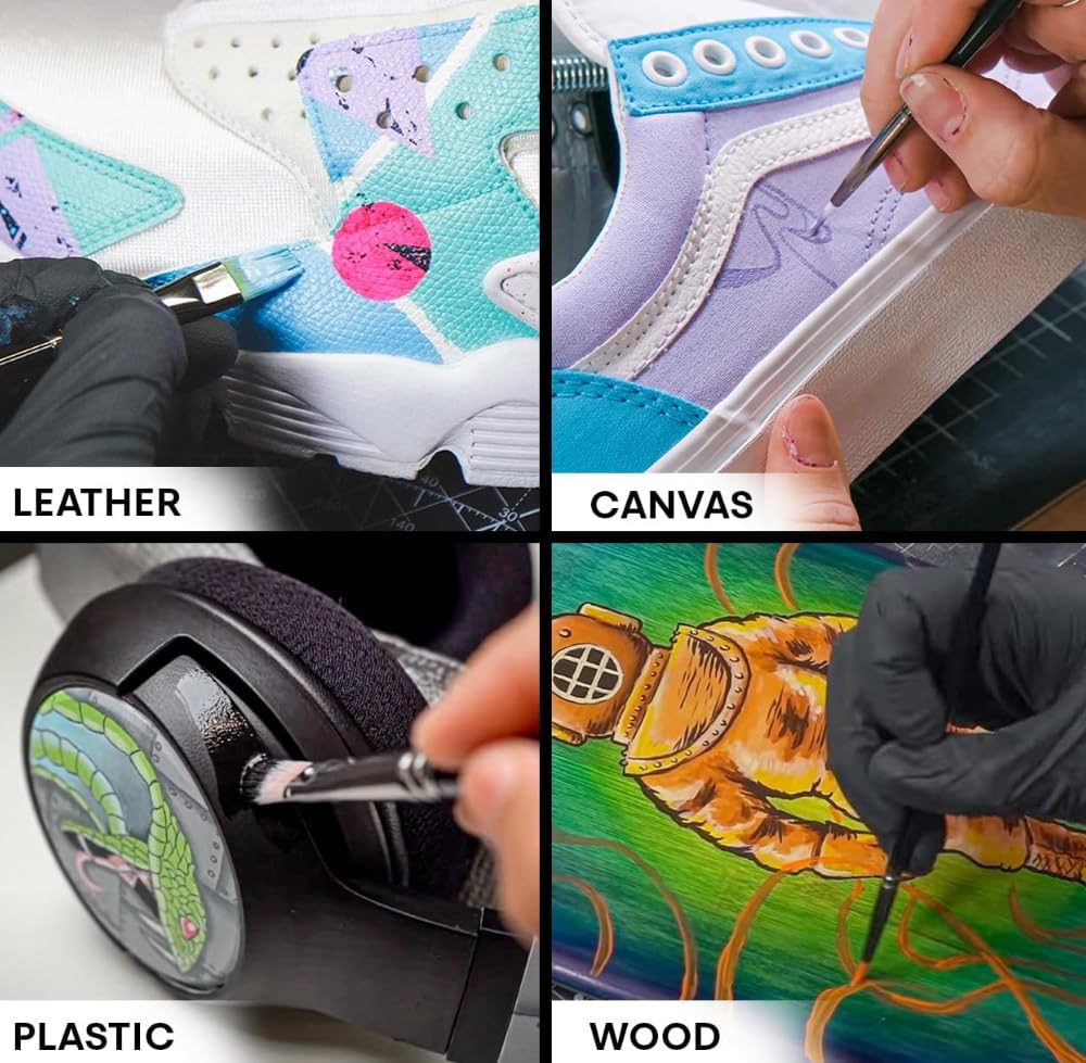 Angelus Acrylic Leather Paint - 1 Fl Oz Bottle for Shoes, Bags & DIY Crafts - High-Quality, Fast-Drying Paint for Leather Repair & Customization - Perfect for Sneakers, Jackets & Accessories