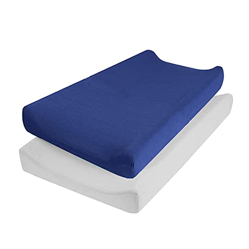 Ueohitsct 2-Pack Soft Breathable Baby Changing Pad Covers - Unisex Waterproof Diaper Changing Table Sheets for Boys & Girls | Nursery, Travel & Home Use