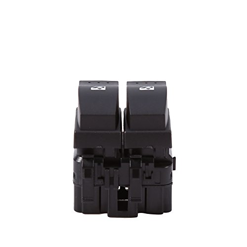 Akozon 8200060045 Power Window Switch for Renault Clio II - 2 Button Double Window Control Switch (Left & Right Side) - Perfect for Car Window Repair & Replacement