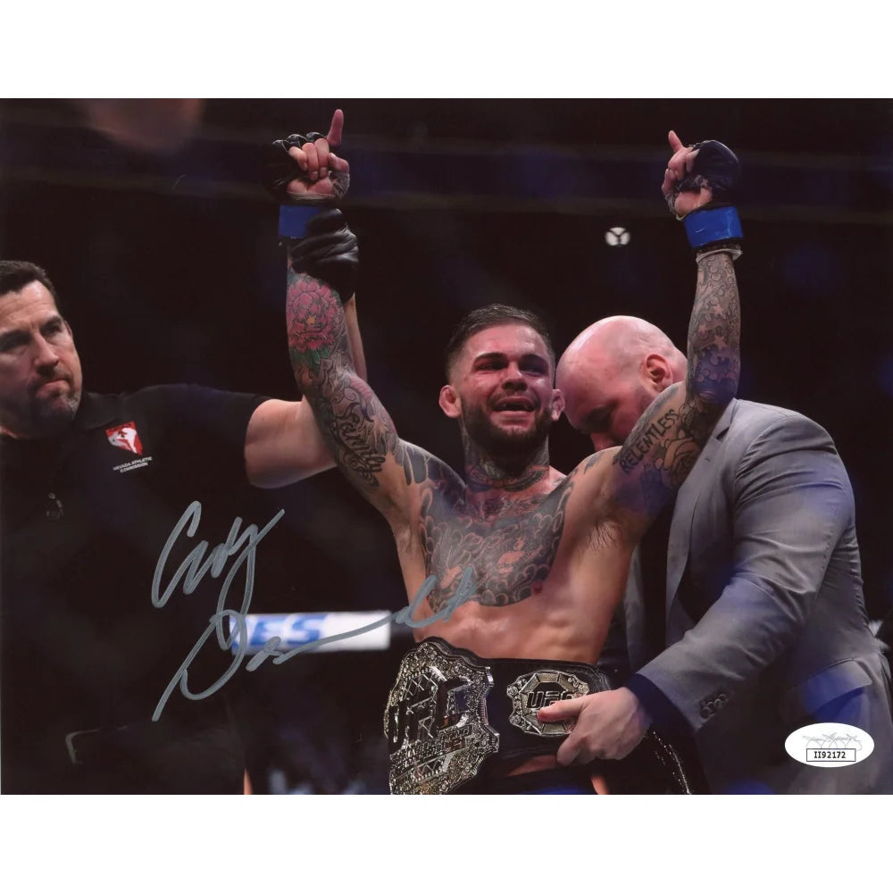 Cody Garbrandt Autographed 8x10 UFC Photo - Hand Signed with JSA COA - Collectible Memorabilia for Fight Fans & Sports Enthusiasts - Perfect for Man Cave, Sports Room Decor or Gift for MMA Lovers