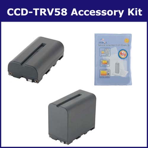 Syenrgy Digital Camcorder Accessory Kit for Sony CCD-TRV58 - Includes SDNPF970 & SDNPF570 Batteries + ZELCKSG Cleaning Kit | Perfect for Travel Vlogging, Home Movies & Professional Videography