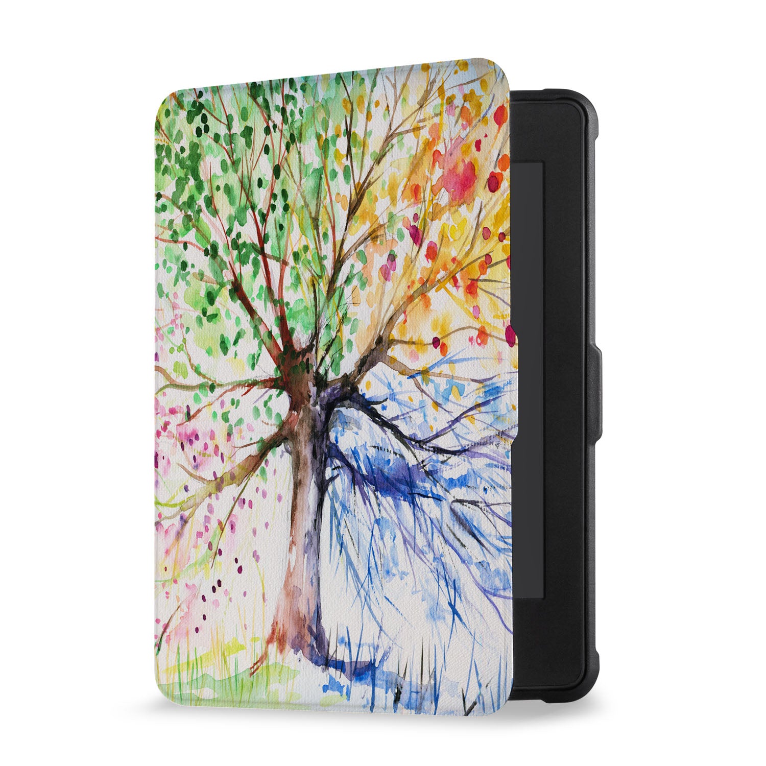 Waterproof Kindle Case with Elegant Watercolor Flower Design - Perfect for Reading at Home, Travel, and Outdoor Use
