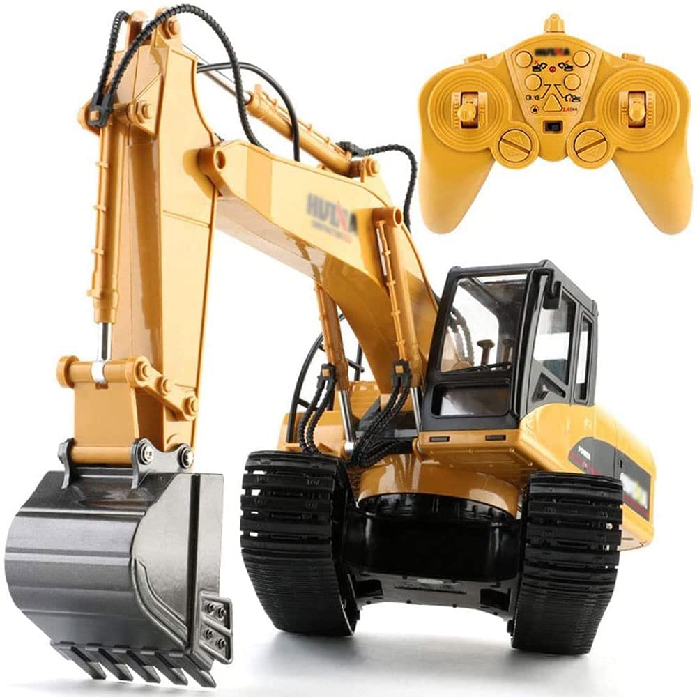 15-Channel Remote Control Excavator Toy - 2.4G RC Construction Vehicle with Sound & Lights, Metal Shovel - Full Function Digger for Boys & Girls | Outdoor Play, Construction Pretend, Birthday Gift for Kids
