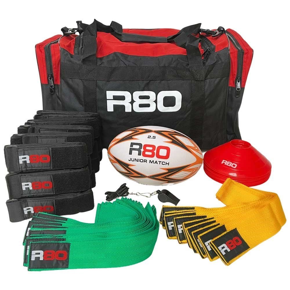 R80 Junior Rippa Rugby Game Sets for 15 Player Teams - Perfect for Youth Rugby Training, School Sports & Team Building Activities