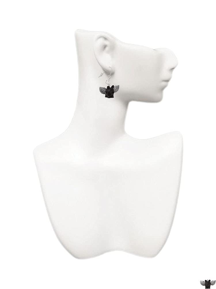 Flying Pig Wing Earrings - Small Heart French Jewelry for Gifts & Parties