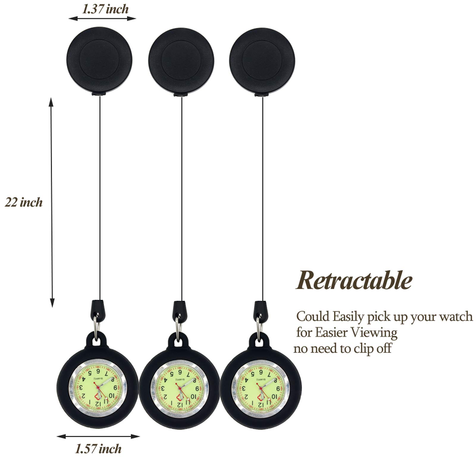 Nurse Watch with Second Hand - Clip On Fob Watch for Women Nurses | Perfect for Medical Professionals & Healthcare Workers