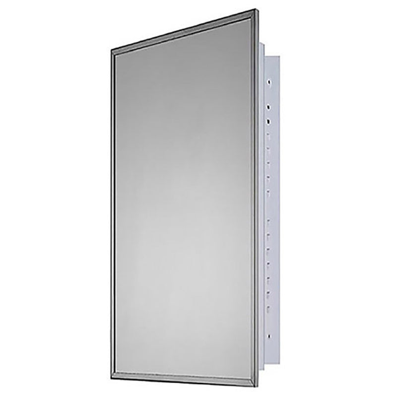 Ketcham 174 Deluxe Series Single Door Recessed Medicine Cabinet - Bathroom Mirror Storage for Toiletries & First Aid Supplies (Wall Mounted)