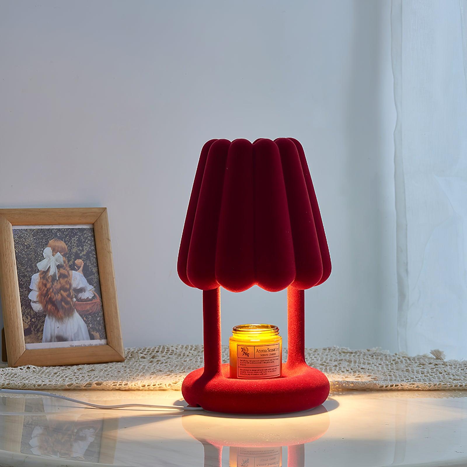 Coral Ice Cream Table Lamp - Decorative LED Night Light for Bedroom, Kids Room & Nursery - Sweet & Playful Home Decor