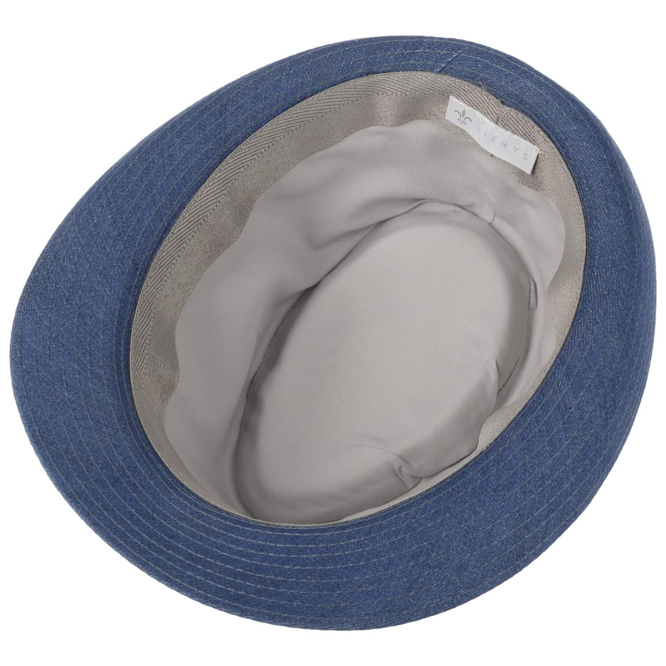 Lierys Payato Italian Denim Trilby Hat for Women & Men – Stylish Unisex Fashion Accessory for Casual Outfits, Parties & Outdoor Events