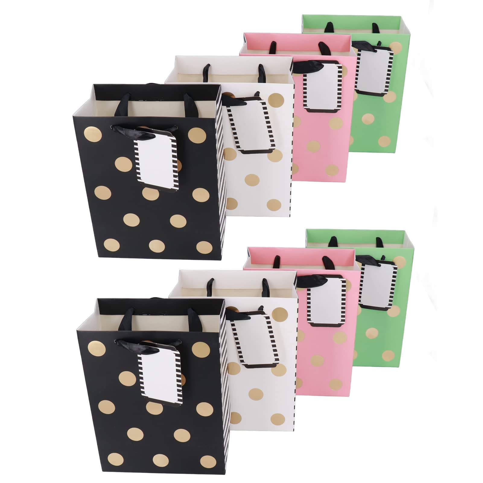 8-Pack Medium Gift Bags - Eco-Friendly Party Favor Bags for Weddings, Birthdays & Shopping | Modern Design & Reusable Packaging for Gifts & Celebrations