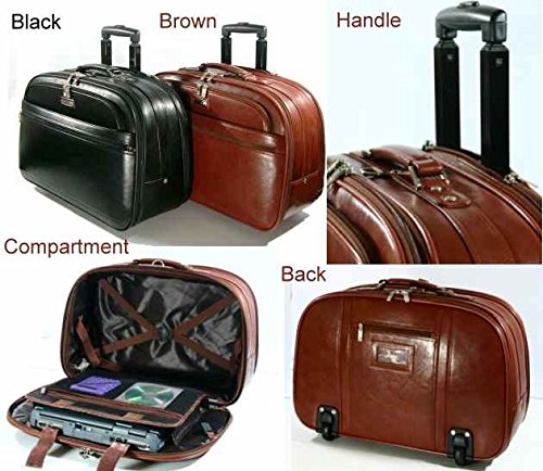 Premium K-Cliffs Laptop Messenger Bag - Padded 15.6 Inch Laptop Compartment, Genuine Leather Business Briefcase for Men & Women - Perfect for Office, Travel & College (Black)