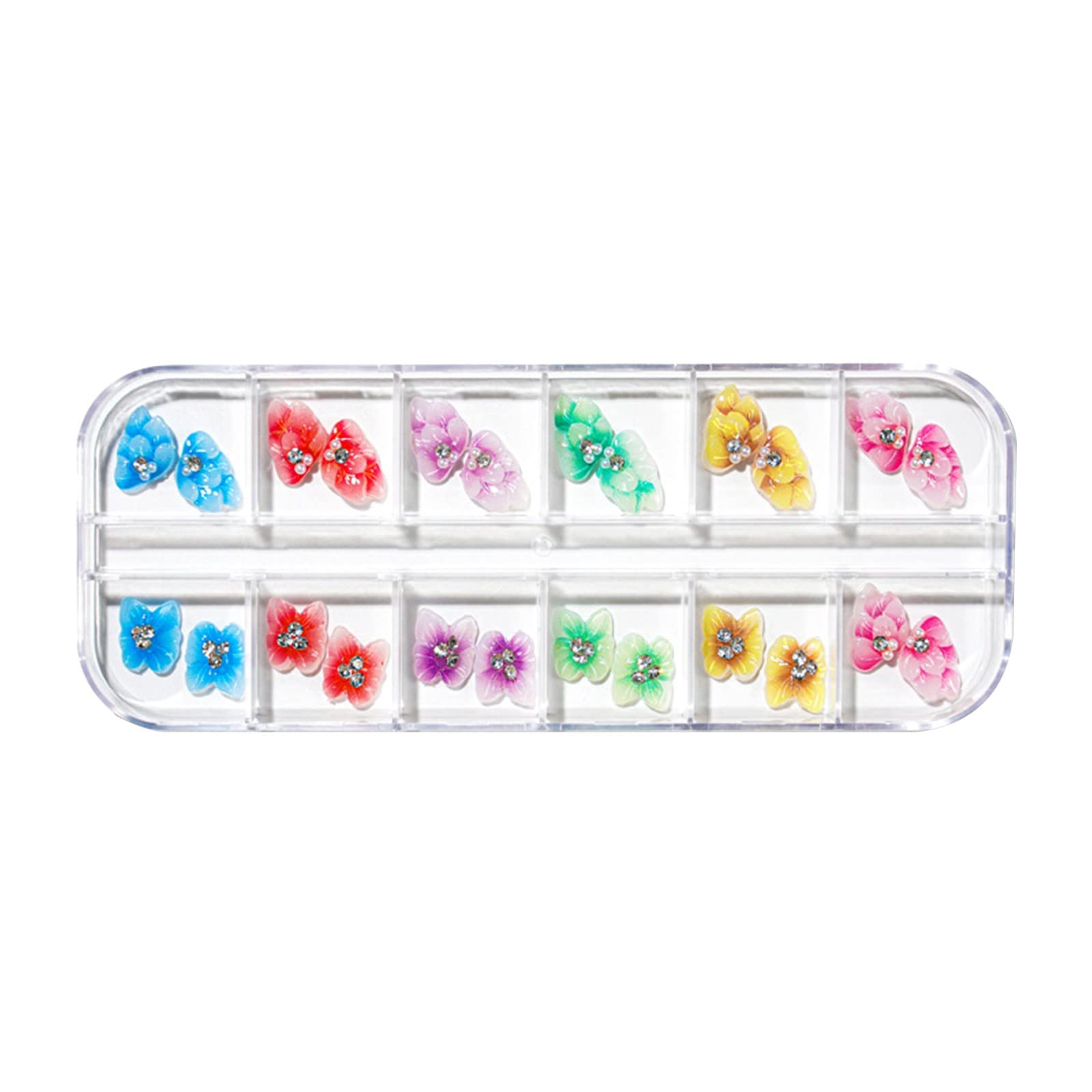 3D Butterfly Flower Embossed Nail Art Set - Gradient Ripple & Petal Nail Drill Jewelry Kit for DIY Manicure | Perfect for Nail Salon, Home Nail Care & Professional Nail Design
