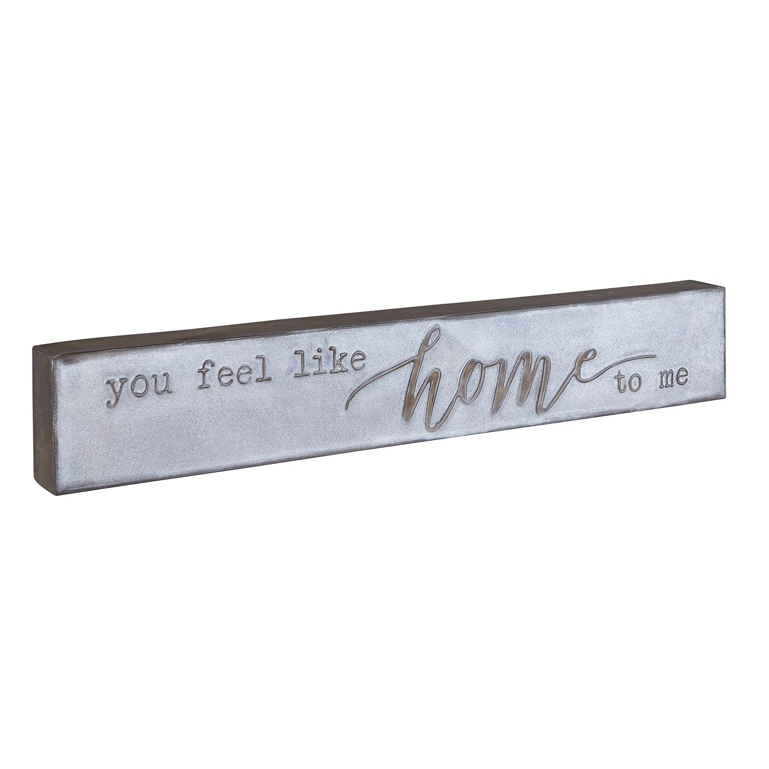 Creative Brands Oxidized Metal Inspirational Wall Plaque - 24 x 4 Inches - Pray Trust Wait - Perfect for Home Decor, Office Inspiration & Gift Giving