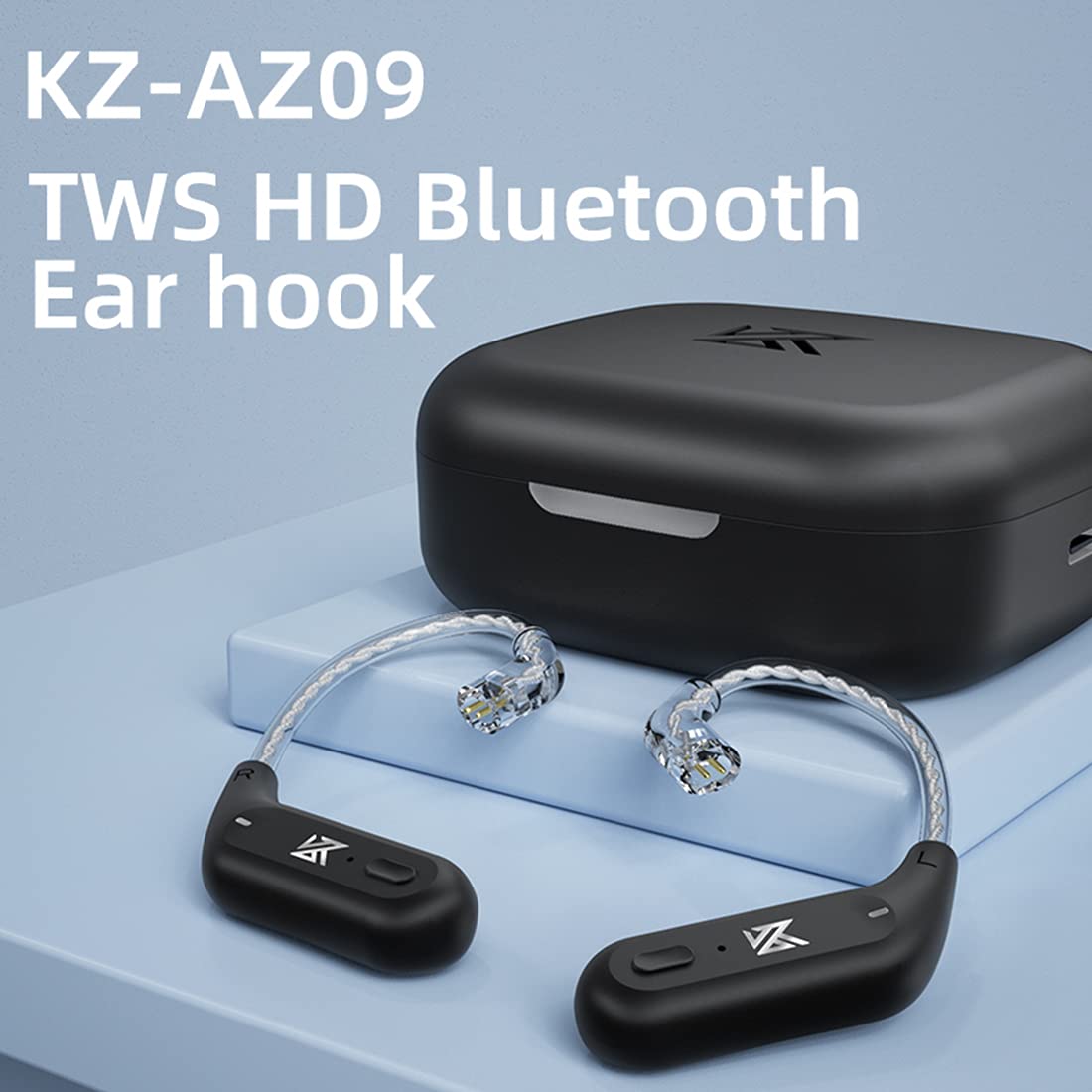 KZ AS16 PRO & KZ AZ09 Bluetooth Module - Wireless/Wired Switchable In-Ear Monitors for Gym, Travel & Work | High-Fidelity Audio Earphones with Detachable Cable