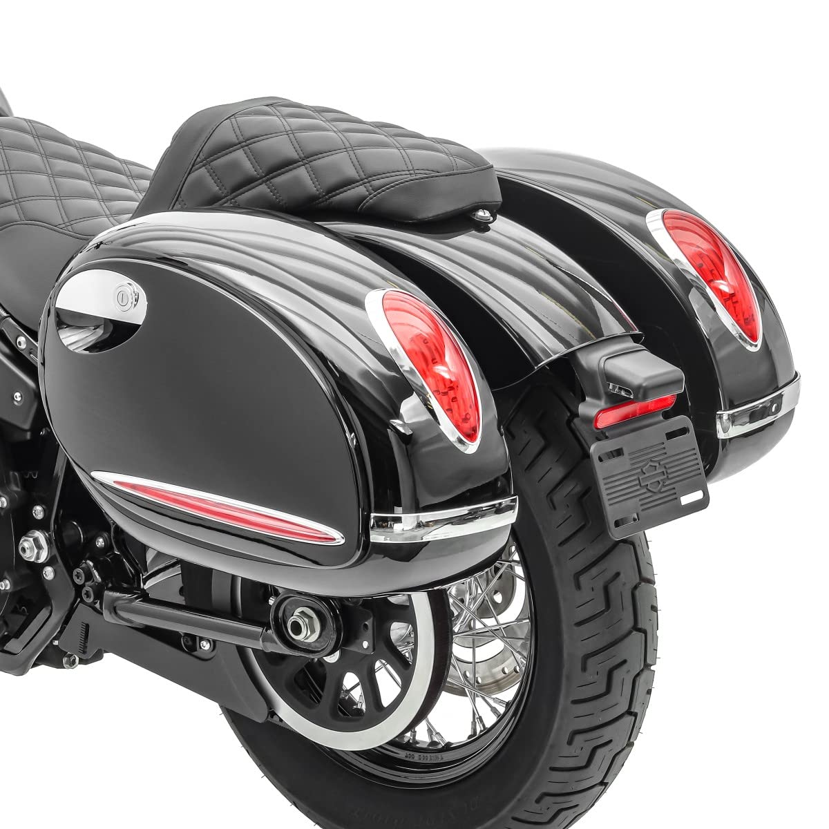 Alabama 33L Hard Saddlebags for Cruiser Classic CB43404 - Durable Motorcycle Luggage for Touring & Daily Commuting