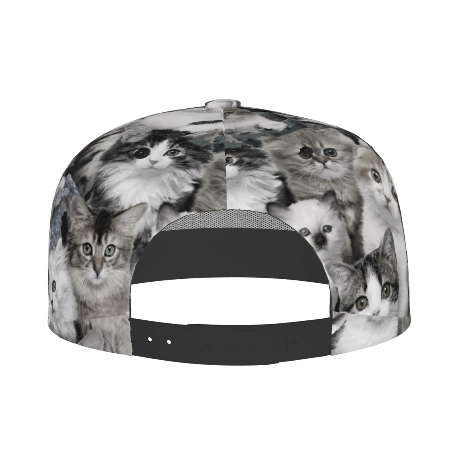 Stylish Cat Baseball Cap - Adjustable Flat Bill Animal Hat for Men & Women - Perfect for Casual Wear, Outdoor Activities & Pet Lovers