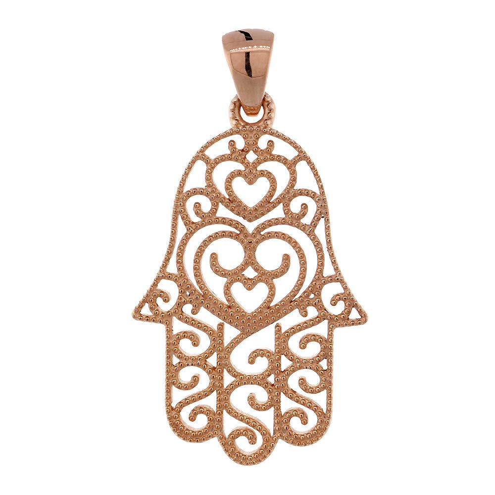 30mm Vintage Hearts Hamsa Charm - Hand of God Pendant for Jewelry Making, Necklace & Bracelet - Perfect for Boho Style, Spiritual Protection & Gift Giving