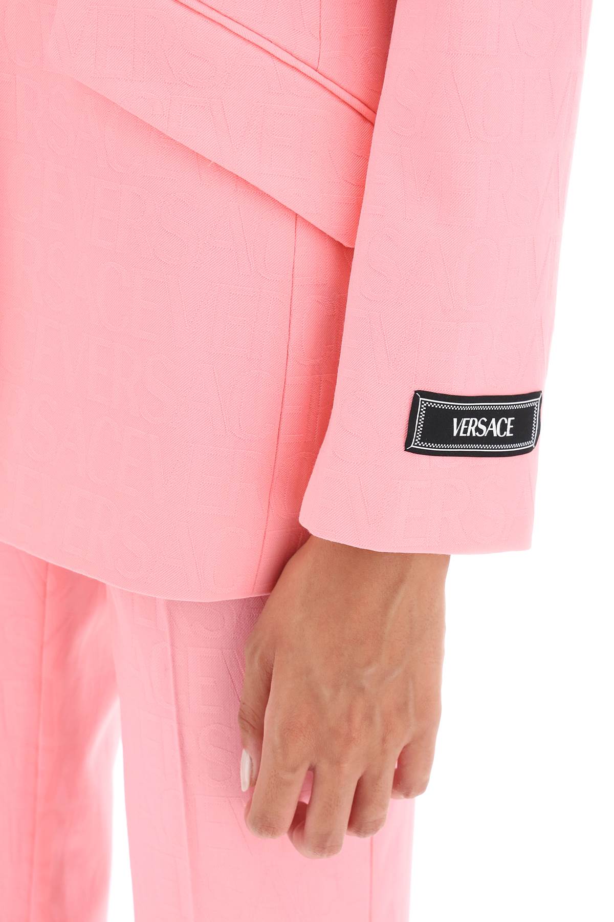 Versace Women's Allover Print Single Breasted Jacket | Luxury Fashion Blazer for Work & Evening Events