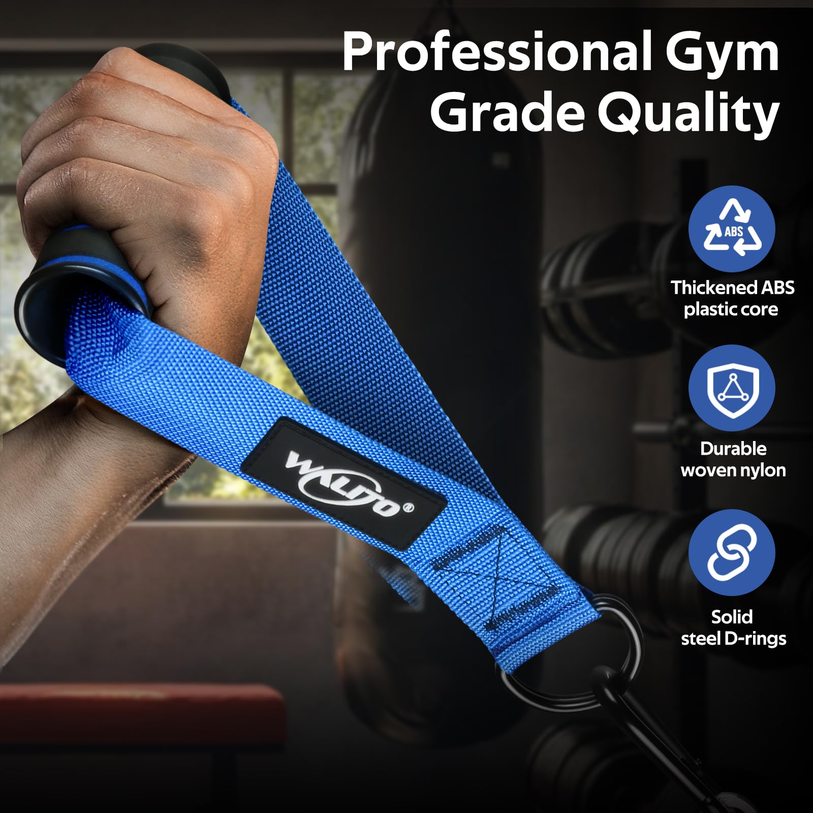 WALITO Heavy Duty Exercise Handles - Replacement Cable Machine Attachments for Home Gym Equipment, Pulley System, Strength Trainer - Perfect for Pilates, Resistance Bands & Full Body Workouts - Ideal for Home Gym, CrossFit & Functional Training